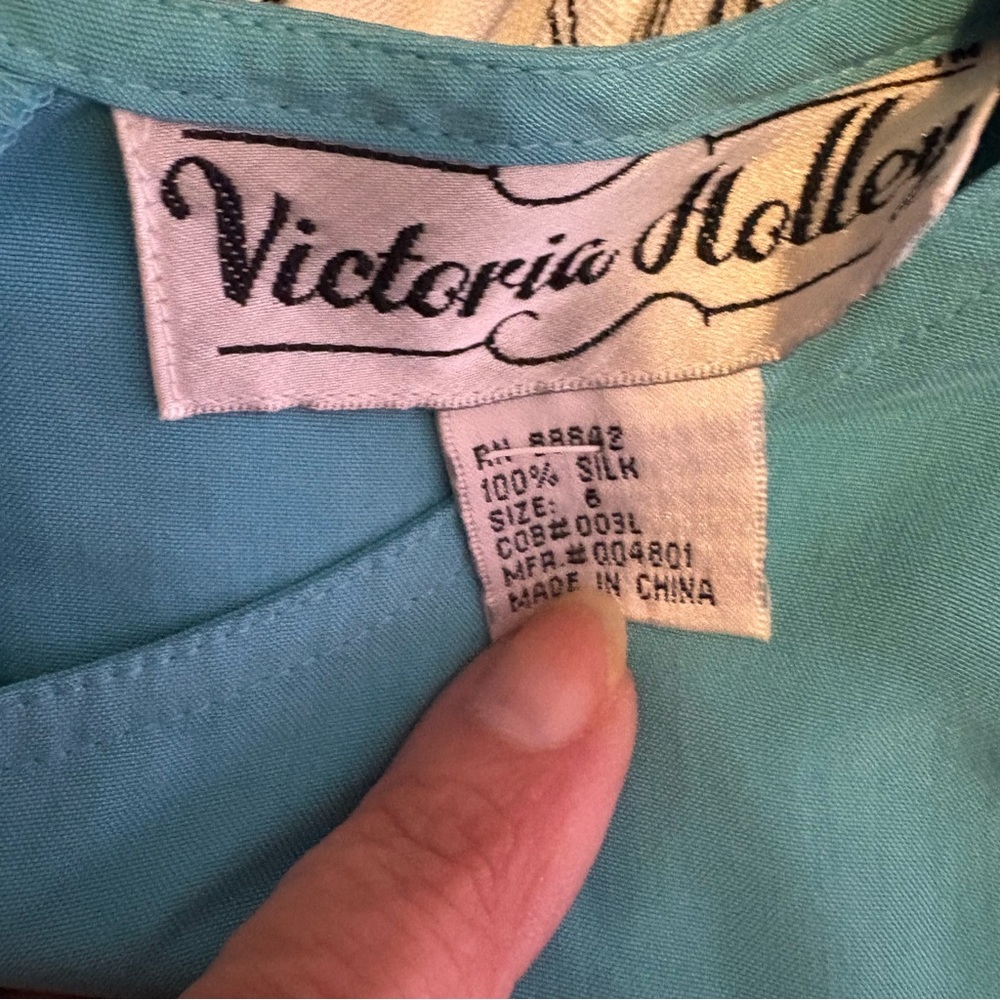 Victoria Holley Vintage 100% Silk Dress And Jacket Set - Picture 9 of 9